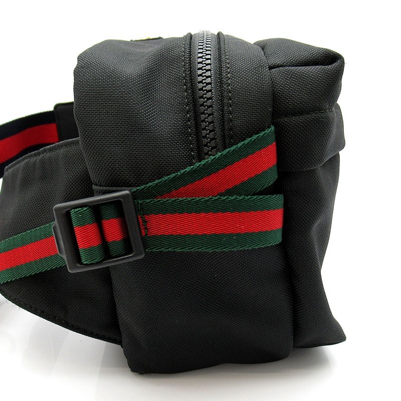 Gucci Embroidered Tiger Belt Bag Nylon Black — view 5