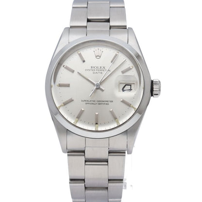 Rolex Oyster Perpetual Date Antique SS Watch Silver — view 2