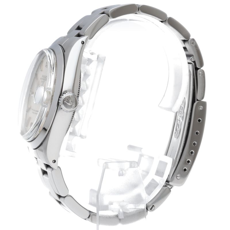 Rolex Oyster Perpetual Date Antique SS Watch Silver — view 3