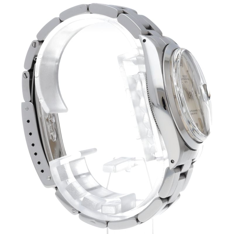 Rolex Oyster Perpetual Date Antique SS Watch Silver — view 4