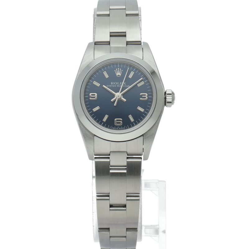 Rolex Oyster Perpetual Watch SS Blue — view 2