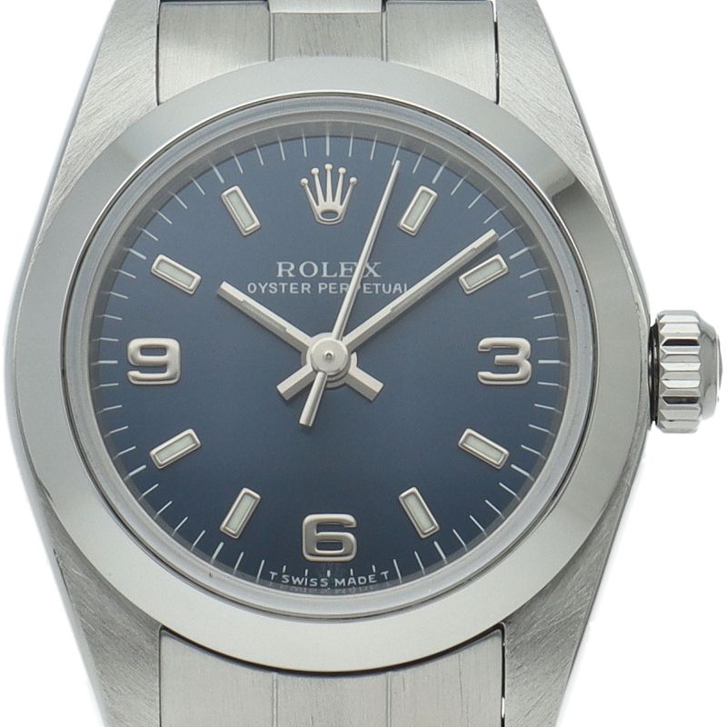Rolex Oyster Perpetual Watch SS Blue