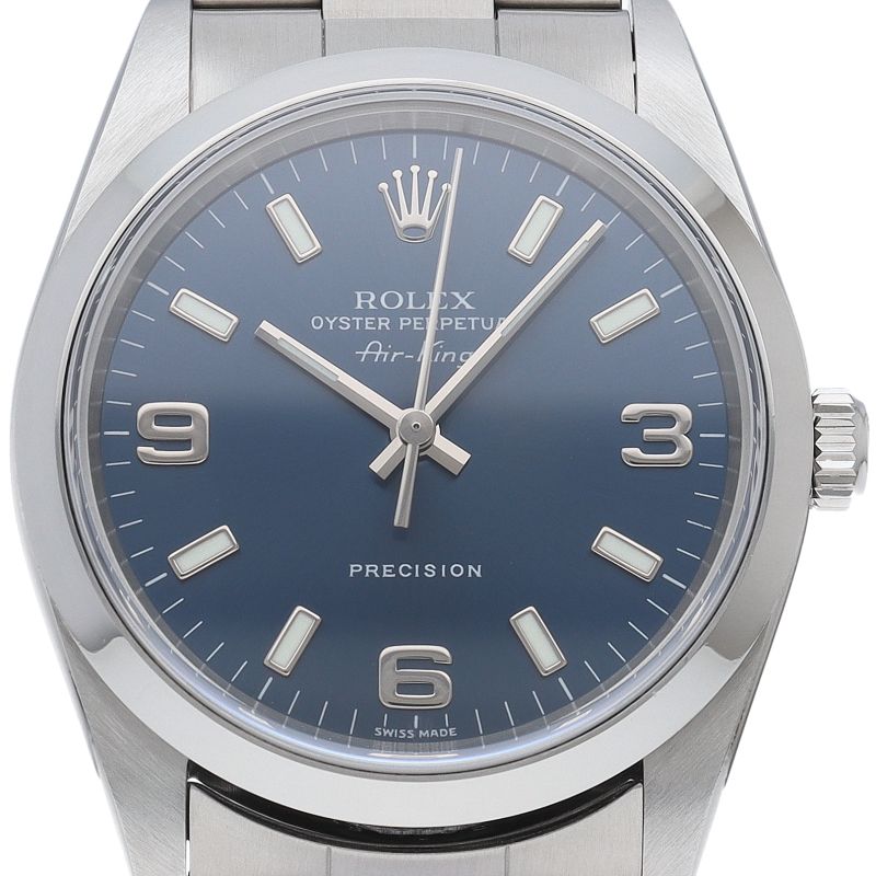 Rolex Air King SS Watch Blue