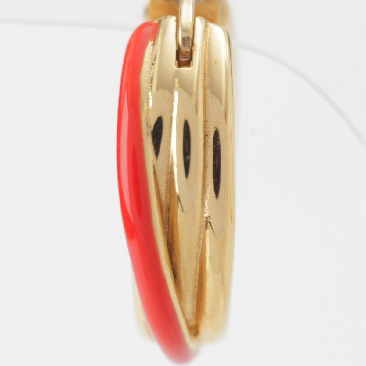 Celine Antral Hoop Earrings Red — view 4