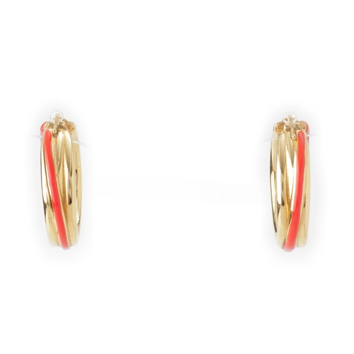 Celine Antral Hoop Earrings Red — view 3