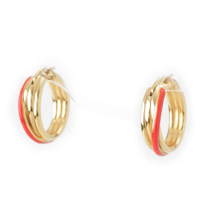 Celine Antral Hoop Earrings Red — view 2