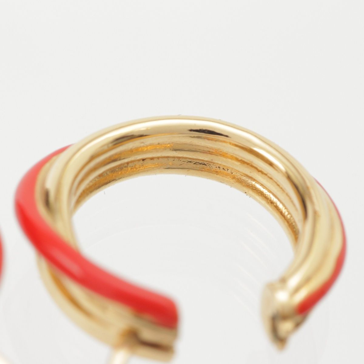 Celine Antral Hoop Earrings Red — view 7