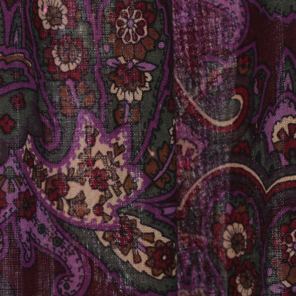 Saint Laurent Rive Gauche Vintage Cotton Floral All Over Print Easy Skirt — view 4