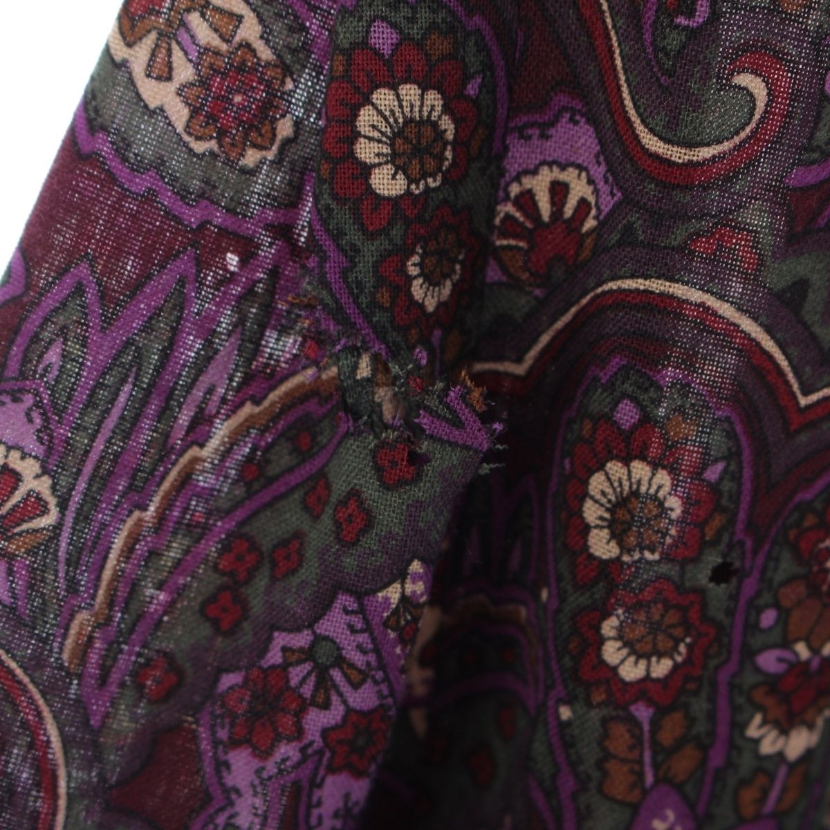 Saint Laurent Rive Gauche Vintage Cotton Floral All Over Print Easy Skirt — view 6