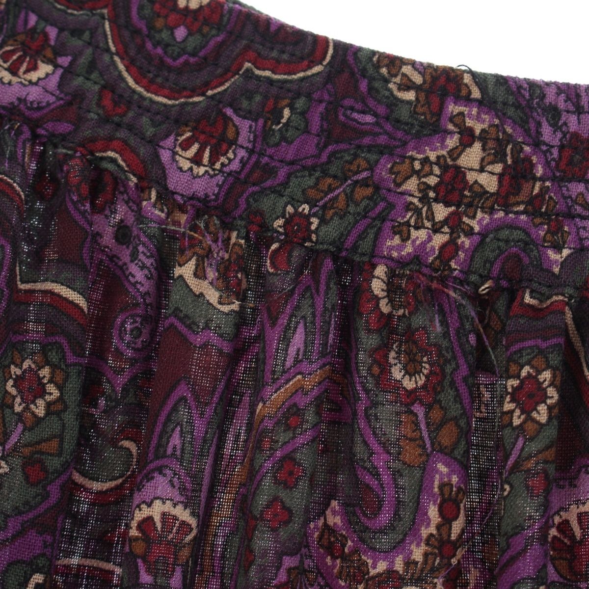 Saint Laurent Rive Gauche Vintage Cotton Floral All Over Print Easy Skirt — view 8