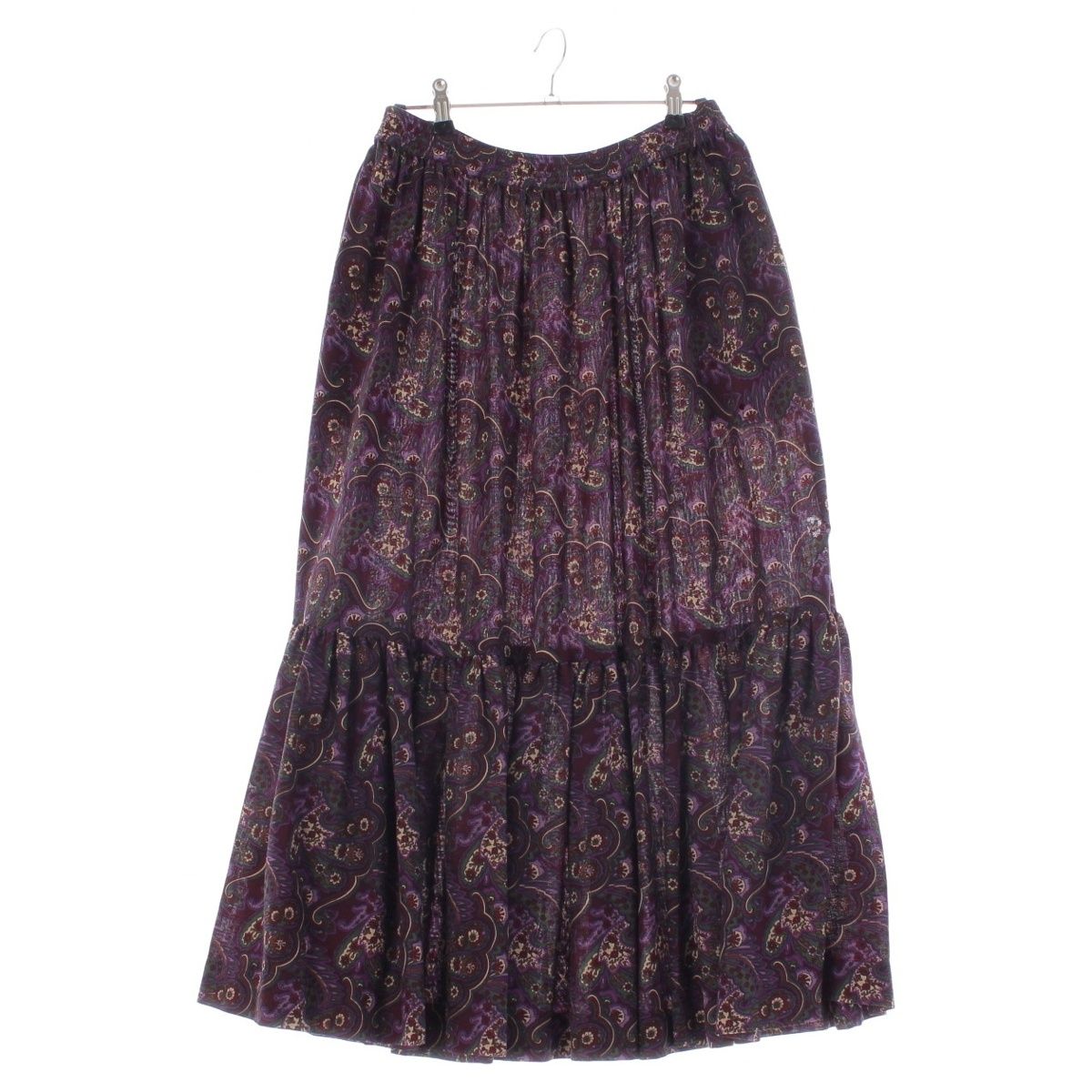 Saint Laurent Rive Gauche Vintage Cotton Floral All Over Print Easy Skirt — view 2