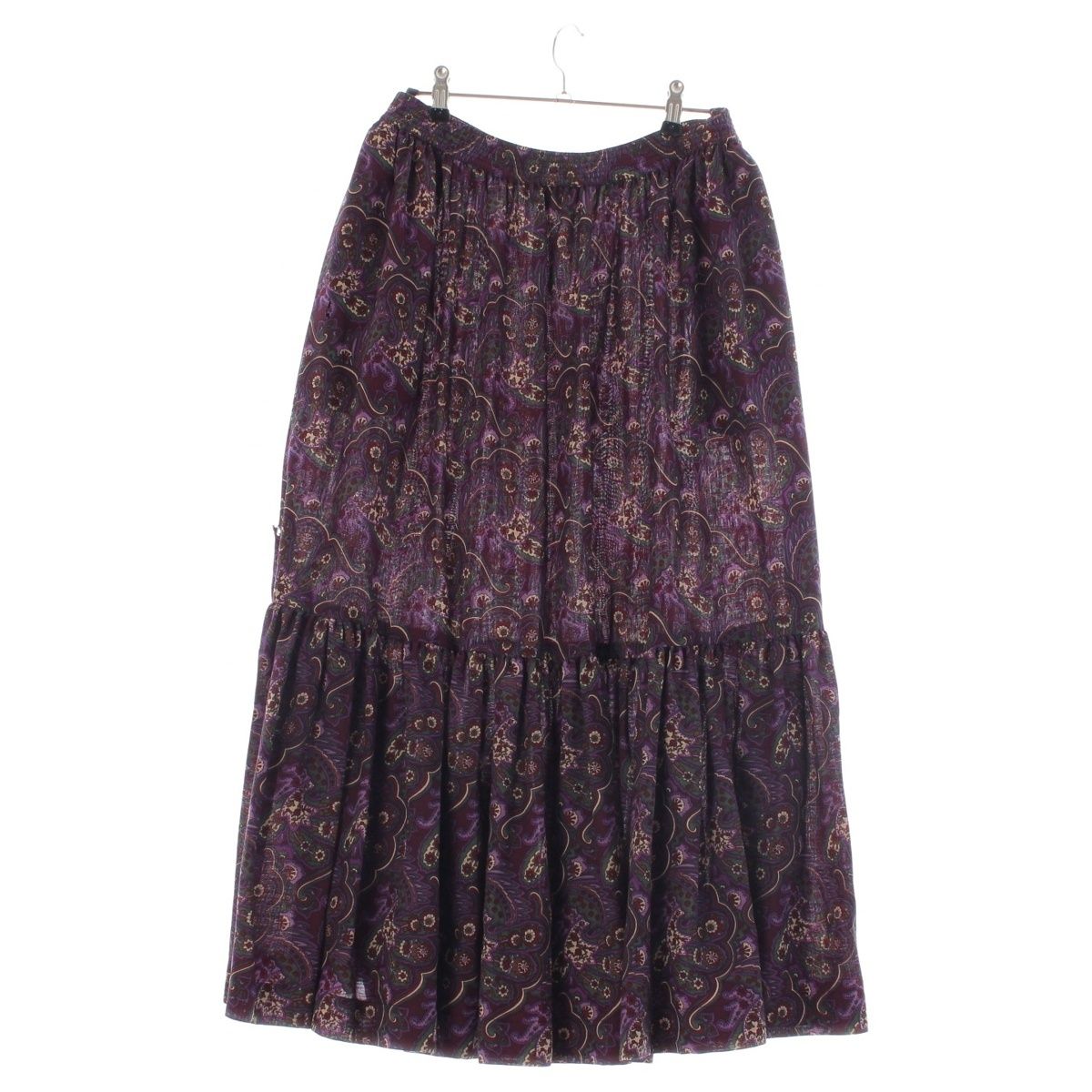 Saint Laurent Rive Gauche Vintage Cotton Floral All Over Print Easy Skirt