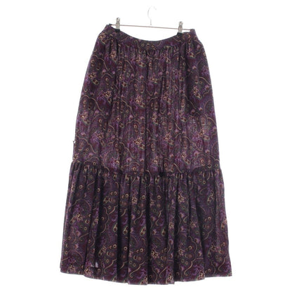 Saint Laurent Rive Gauche Vintage Cotton Floral All Over Print Easy Skirt