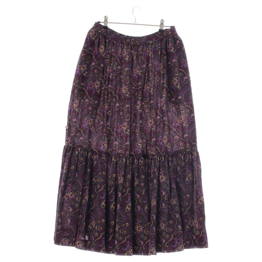 Saint Laurent Rive Gauche Vintage Cotton Floral All Over Print Easy Skirt