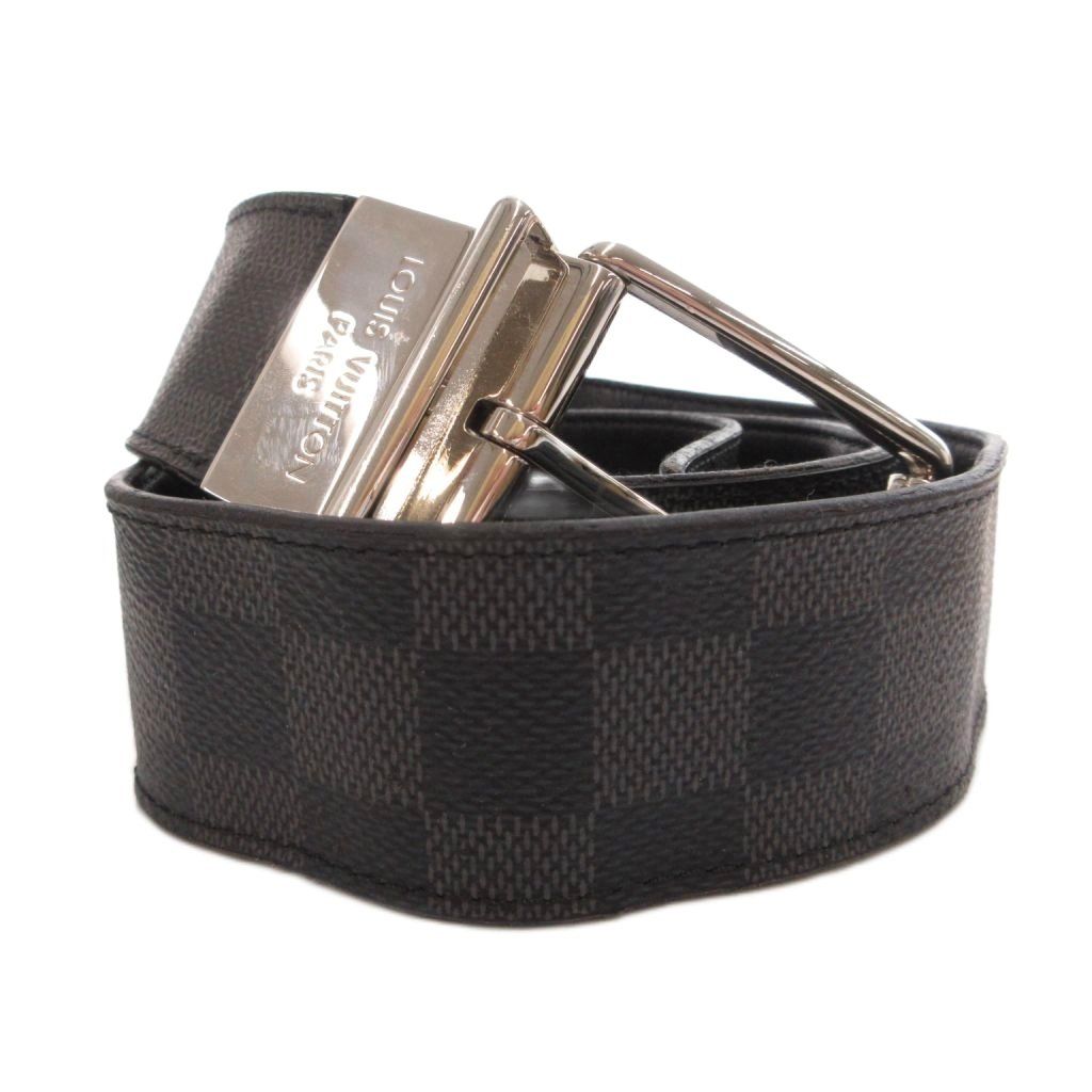 Louis Vuitton Damier Graphite Belt Ceinture Leather Black