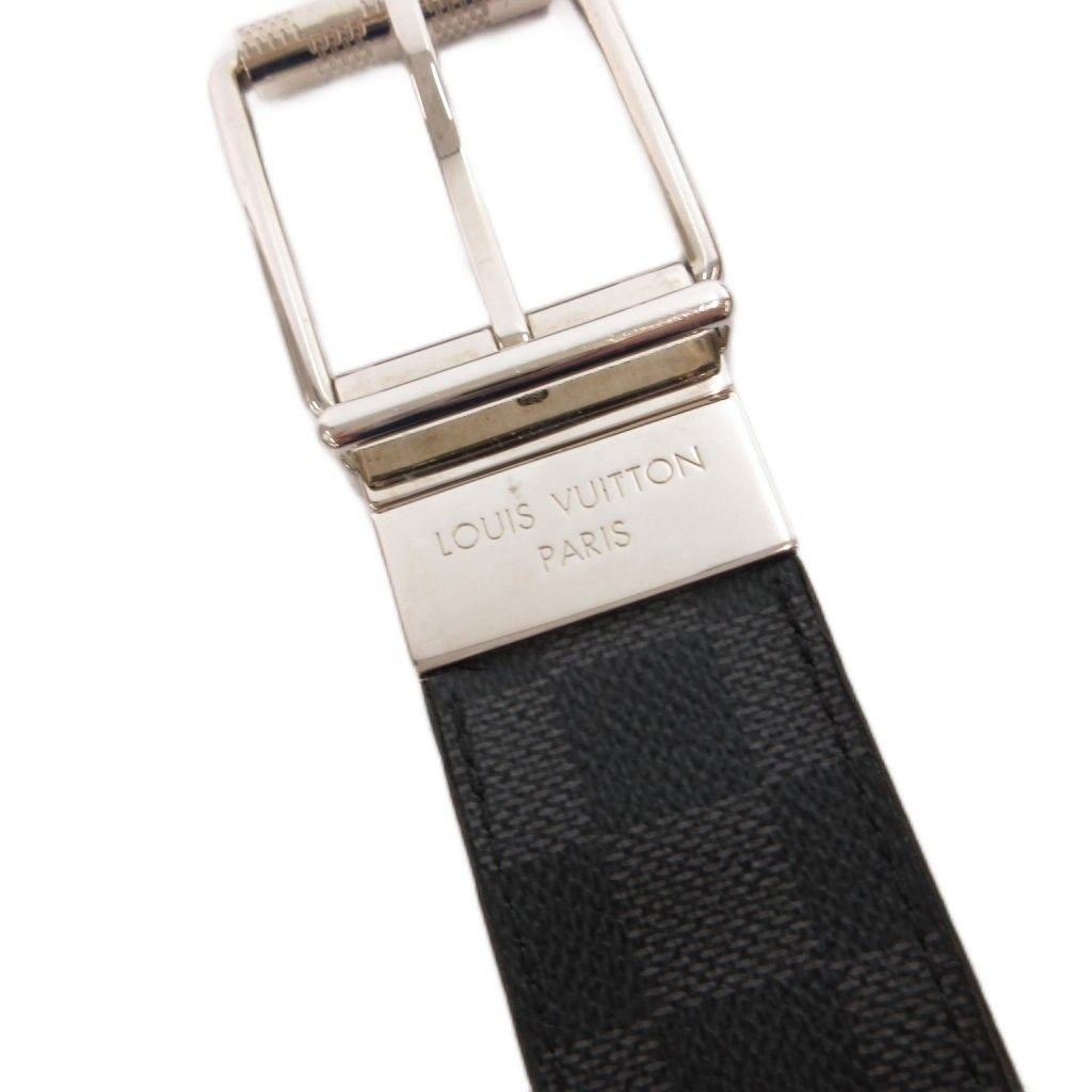 Louis Vuitton Damier Graphite Belt Ceinture Leather Black — view 8