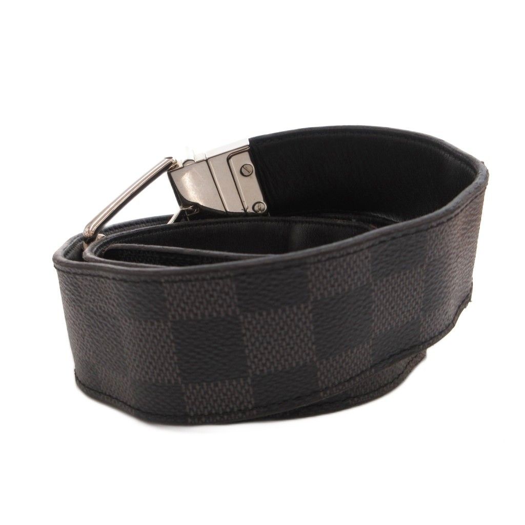 Louis Vuitton Damier Graphite Belt Ceinture Leather Black — view 2