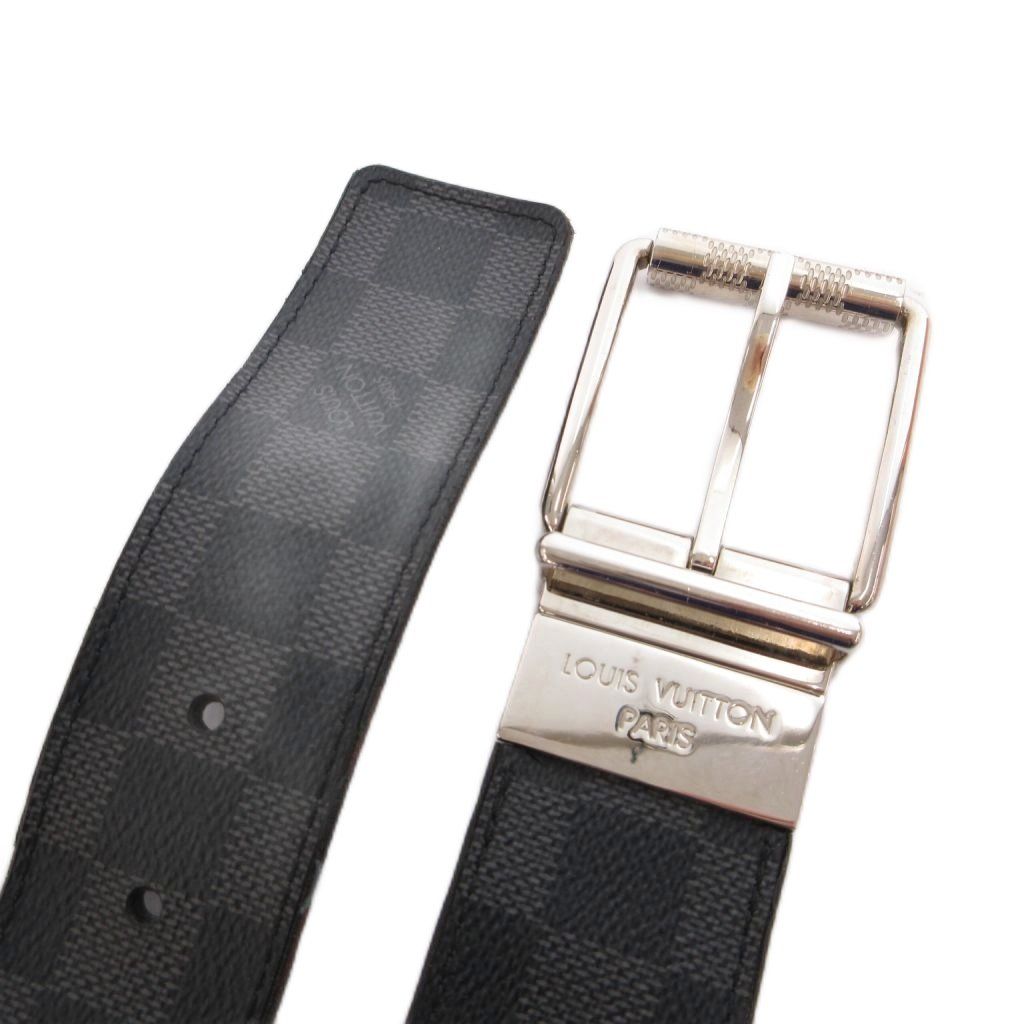 Louis Vuitton Damier Graphite Belt Ceinture Leather Black — view 3