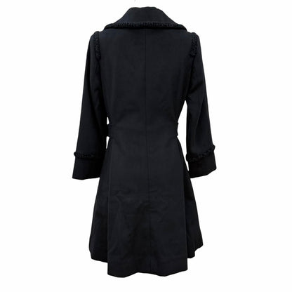 Chanel Cashmere 100% CC Logo Button Chain Design Buckle Double Breasted Coat — view 4