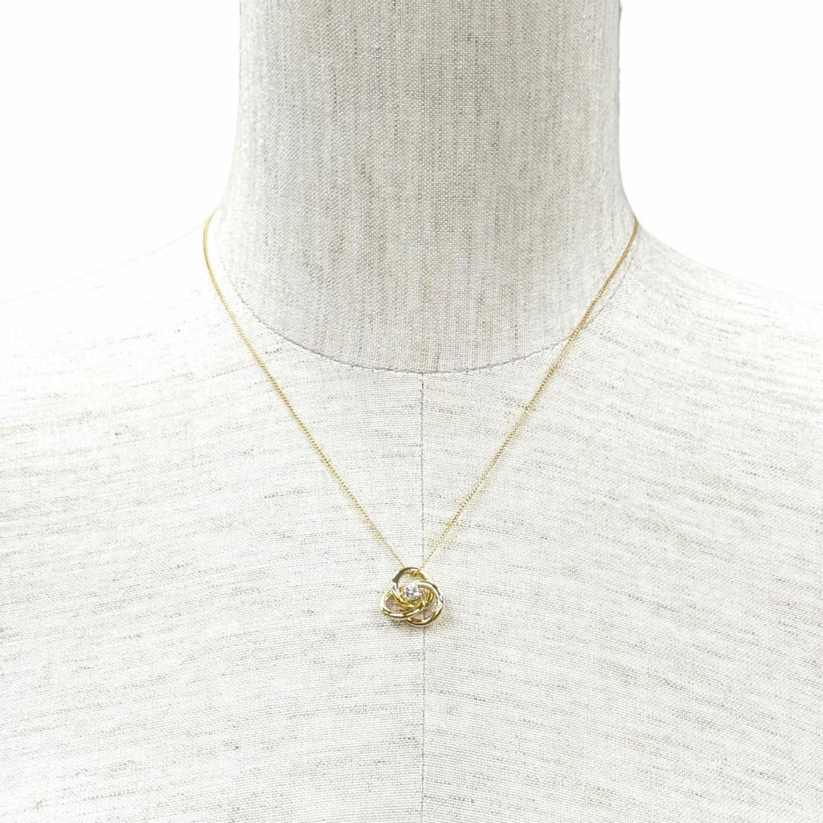 Tiffany & Co 750 Three Hoop Diamond Pendant Yellow Gold — view 3