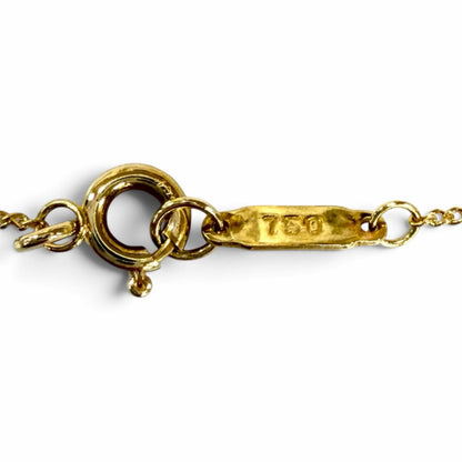 Tiffany & Co 750 Three Hoop Diamond Pendant Yellow Gold — view 8
