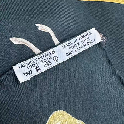Hermes Carre 90 Silk Scarf la Danse la Dance Ballerina Black — view 6