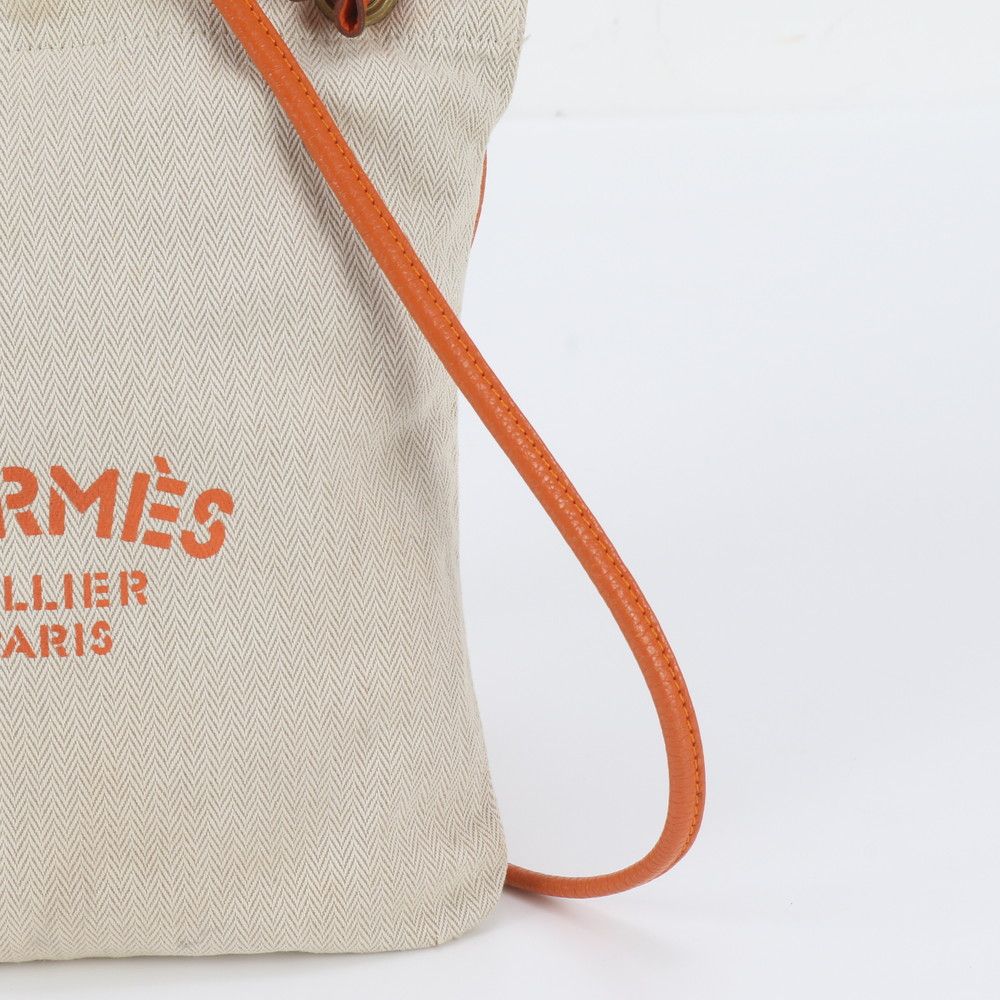 Hermes Aline PM Toile Chevron Leather Shoulder Bag — view 2