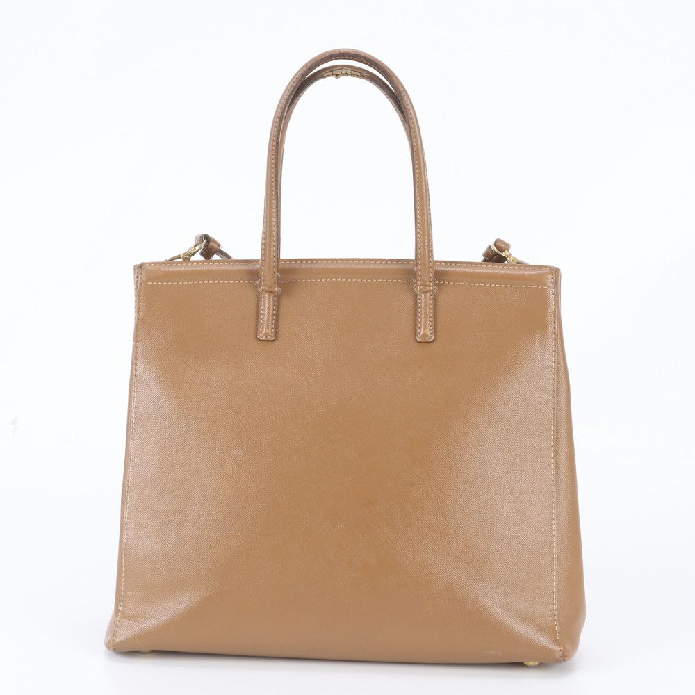 Prada Saffiano Leather Triangle Logo 2-Way Shoulder Bag Crossbody Hand — view 4