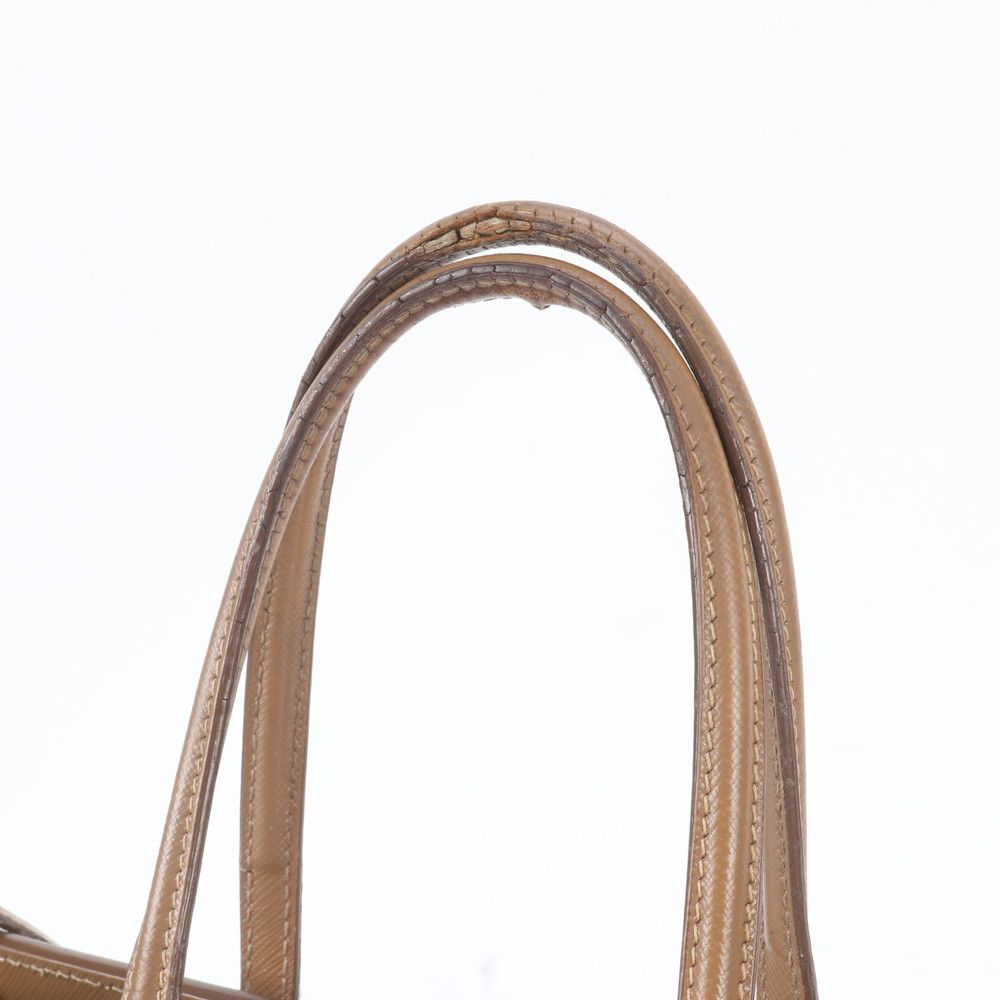 Prada Saffiano Leather Triangle Logo 2-Way Shoulder Bag Crossbody Hand — view 2