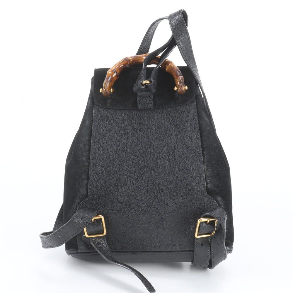 Gucci Vintage Bamboo Leather Backpack — view 3