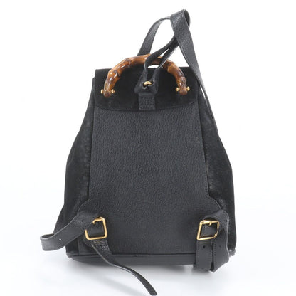 Gucci Vintage Bamboo Leather Backpack — view 3