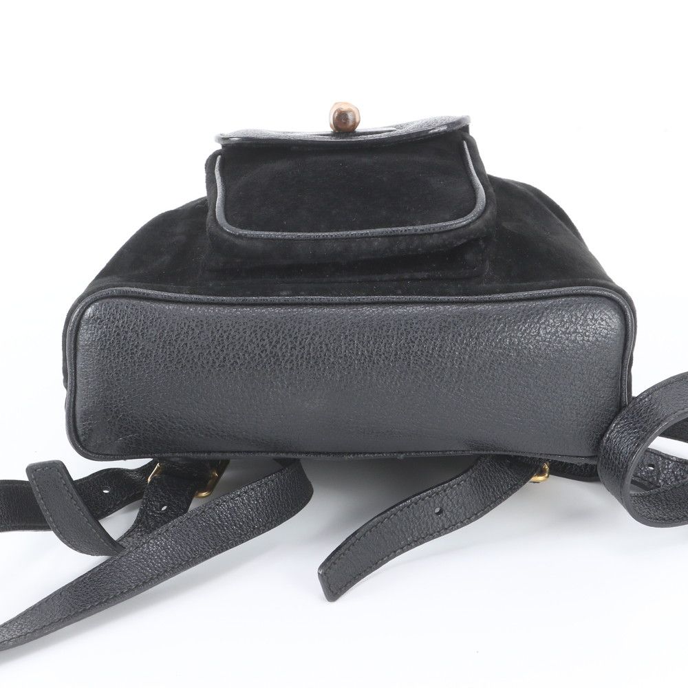 Gucci Vintage Bamboo Leather Backpack — view 7