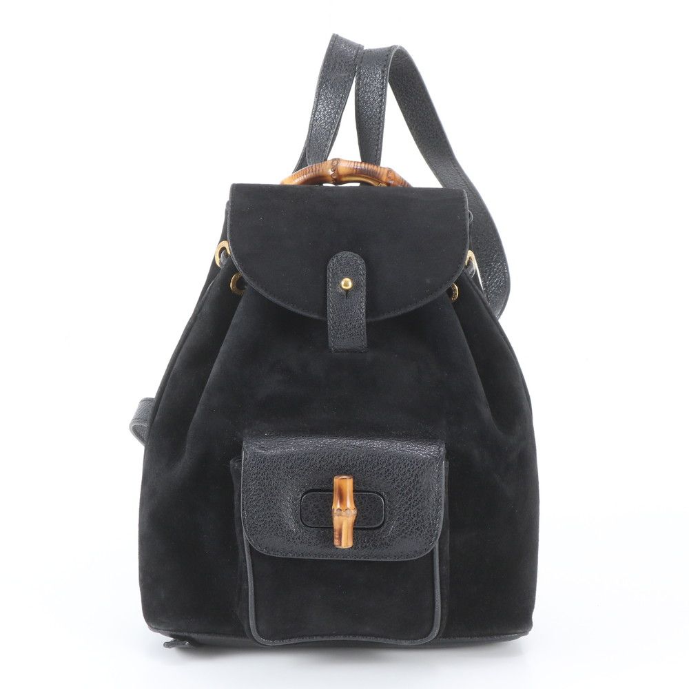 Gucci Vintage Bamboo Leather Backpack
