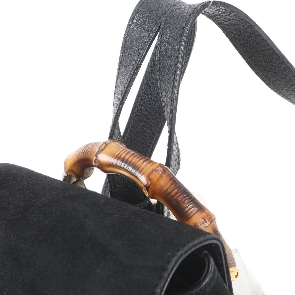 Gucci Vintage Bamboo Leather Backpack — view 2