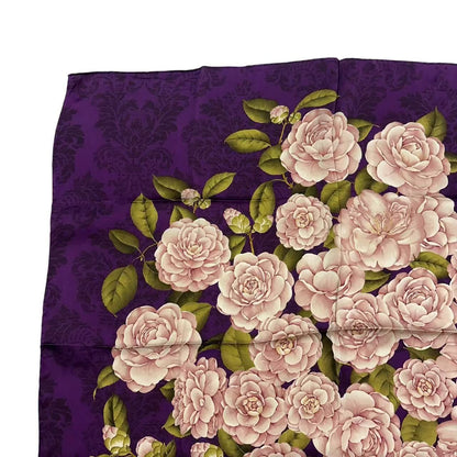 Chanel Camellia Floral Silk Scarf Large Purple — view 2