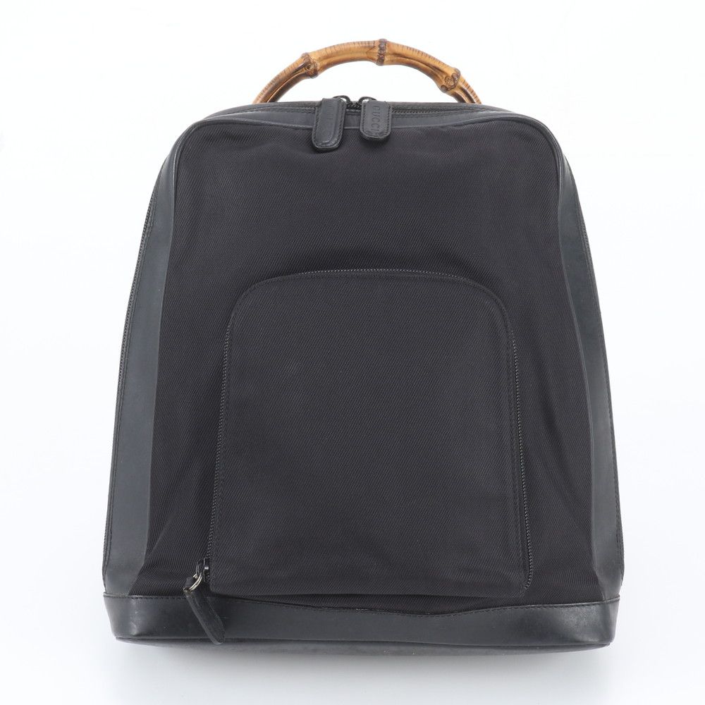 Gucci Vintage Bamboo 5 Leather Backpack — view 2