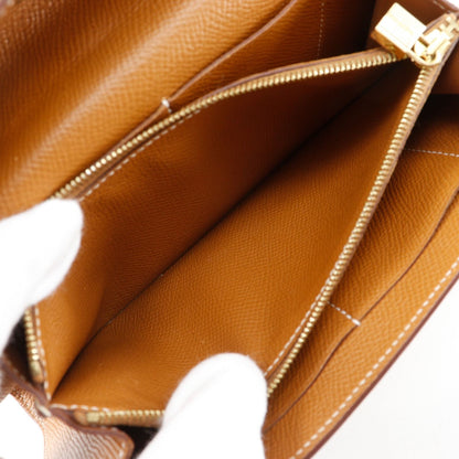 Hermes Kelly Wallet to Go Veau Epsom Gold Brown — view 6