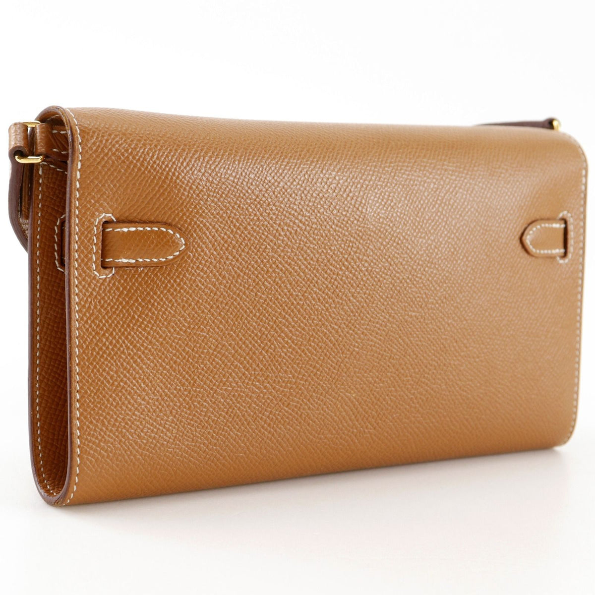 Hermes Kelly Wallet to Go Veau Epsom Gold Brown — view 3