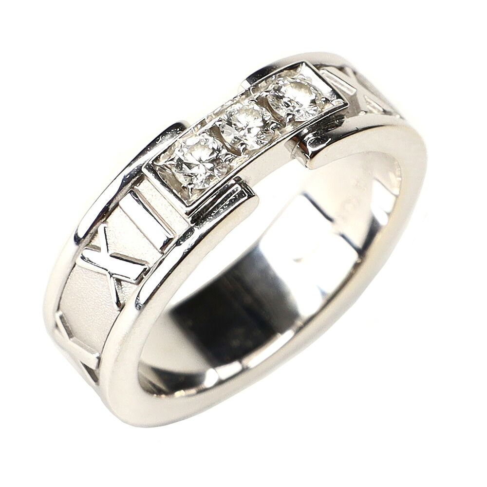 Tiffany & Co Atlas Diamond Ring 750 White Gold — view 5