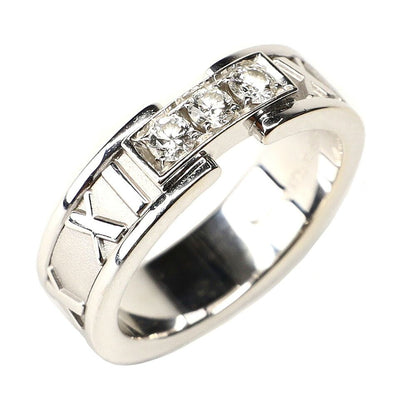 Tiffany & Co Atlas Diamond Ring 750 White Gold — view 5