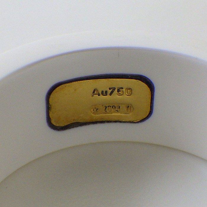Gucci Ring Icon GG Logo White Ceramic 18k Yellow Gold — view 4