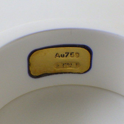 Gucci Ring Icon GG Logo White Ceramic 18k Yellow Gold — view 4