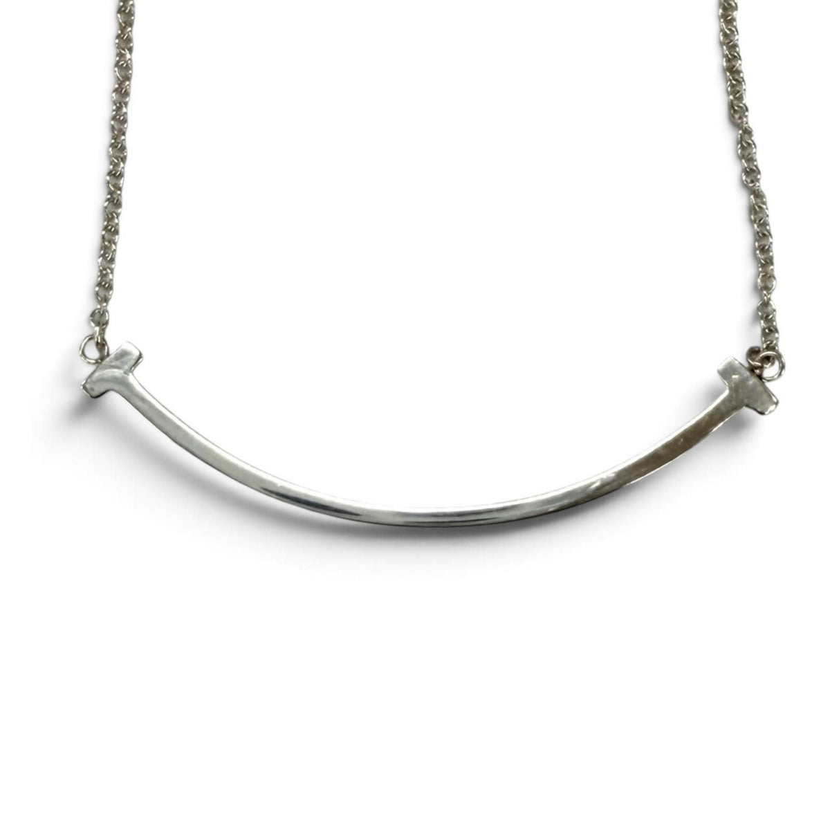 Tiffany & Co T Smile Pendant Small Necklace Silver — view 3