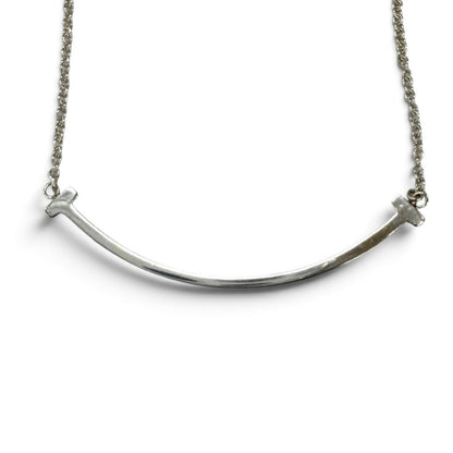 Tiffany & Co T Smile Pendant Small Necklace Silver — view 3