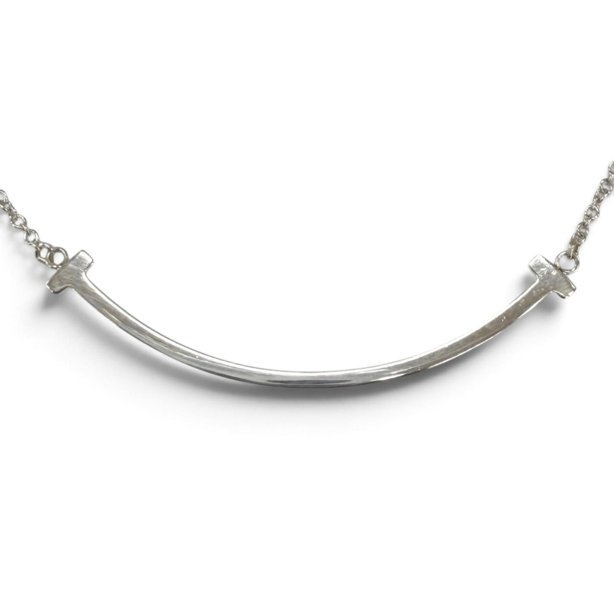 Tiffany & Co T Smile Pendant Small Necklace Silver