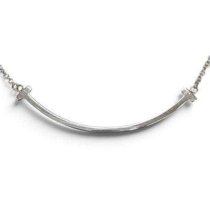 Tiffany & Co T Smile Pendant Small Necklace Silver
