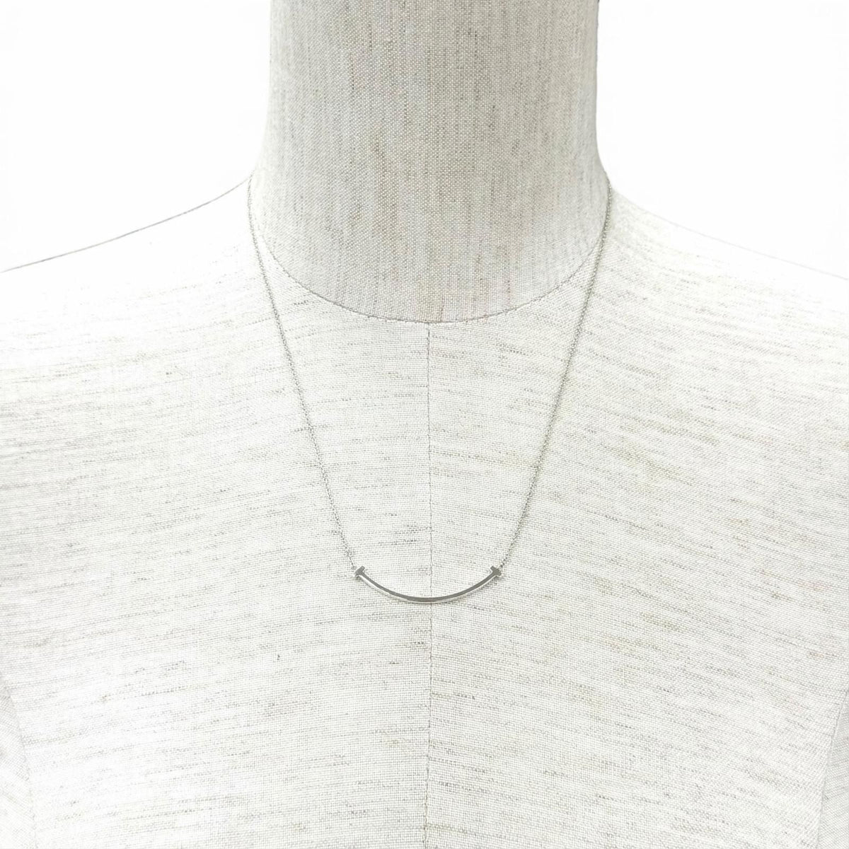 Tiffany & Co T Smile Pendant Small Necklace Silver — view 2