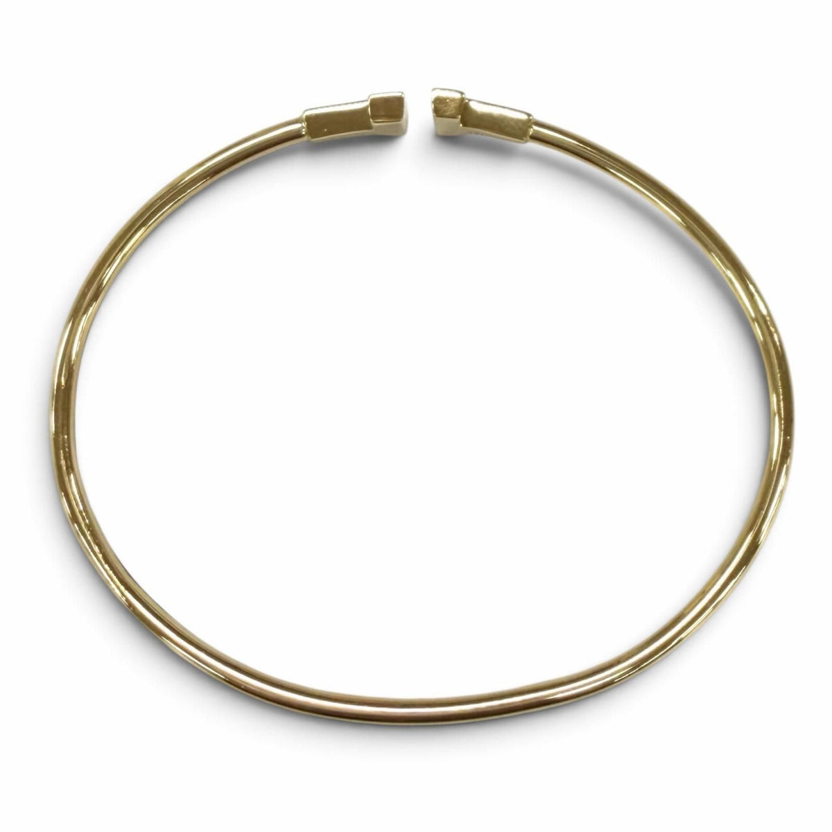 Tiffany & Co T Narrow Wire Bracelet Bangle Yellow Gold — view 4