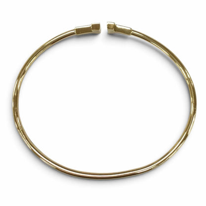 Tiffany & Co T Narrow Wire Bracelet Bangle Yellow Gold — view 4