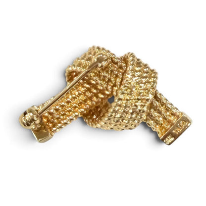 Tiffany & Co Vintage 14k Twisted Rope Brooch Gold — view 2